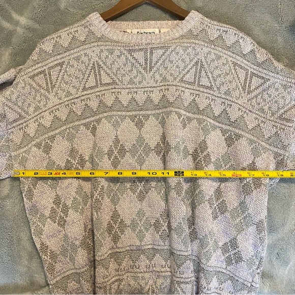 Grandpa style sweater. Bachrach made in Italy sweater. Large - Picture 6 of 6